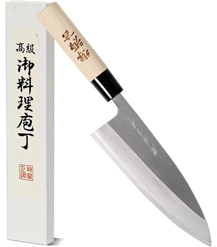 Amazon｜堺源吉 日本製 出刃 包丁 165mm 鋼 木柄 堺の包丁｜柳刃包丁
